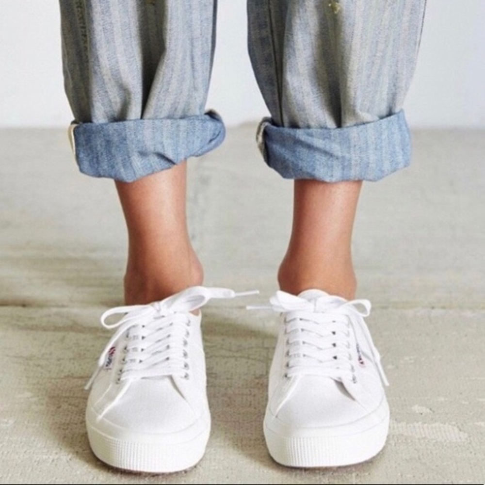 Superga 2750 Cotu Classic Low-Top Sneakers, White canvas